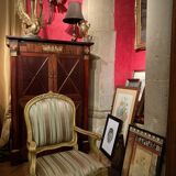 Ittalian Artist, Empire Period Decorative Swan Sculptures, 1800s, Giltwood, Set of 2