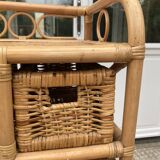 Vintage rattan chiffonier