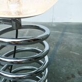 Floor lamp with spiral bulb from the German space age mid-century by Ingo Maurer for M-Design, 1960s.