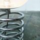 Floor lamp with spiral bulb from the German space age mid-century by Ingo Maurer for M-Design, 1960s.