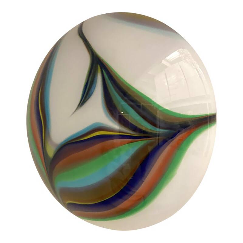 Contemporary multicolored reeds in murano glass wall sconces or flush mount