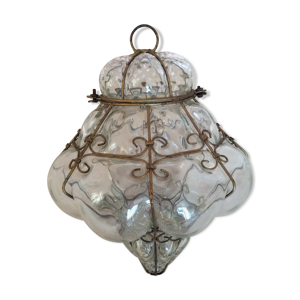 lustre verre soufflé - ancien
