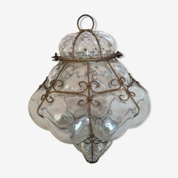 Old blown glass chandelier