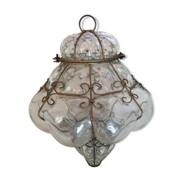 Antique blown glass chandelier