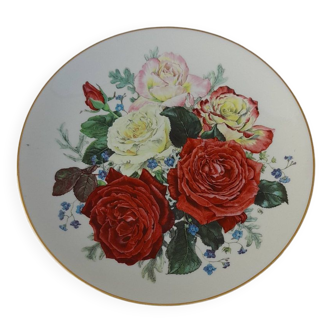 Dessert plate Franklin Mint The majesty of roseq Flagrant glory Rosanne Sanders N°C6425