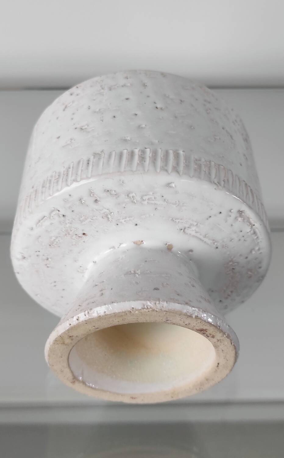 Ceramic pot cover, 70's