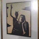 Swedish lithograph by Ake Holm 1960