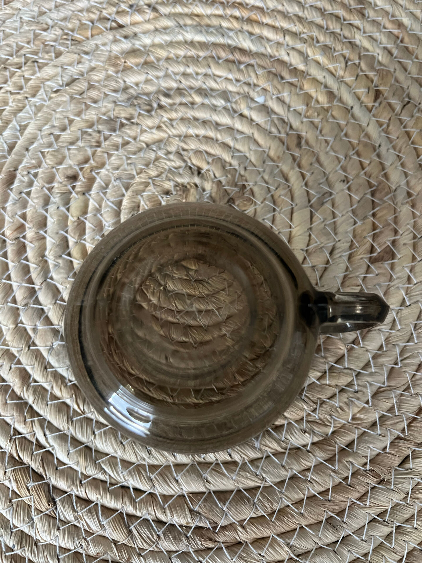 6 smoked glass coffee cups Arcoroc