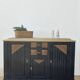 Buffet art déco noir et bois