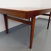 Vintage Scandinavian 50s 60s teak dining table with extension