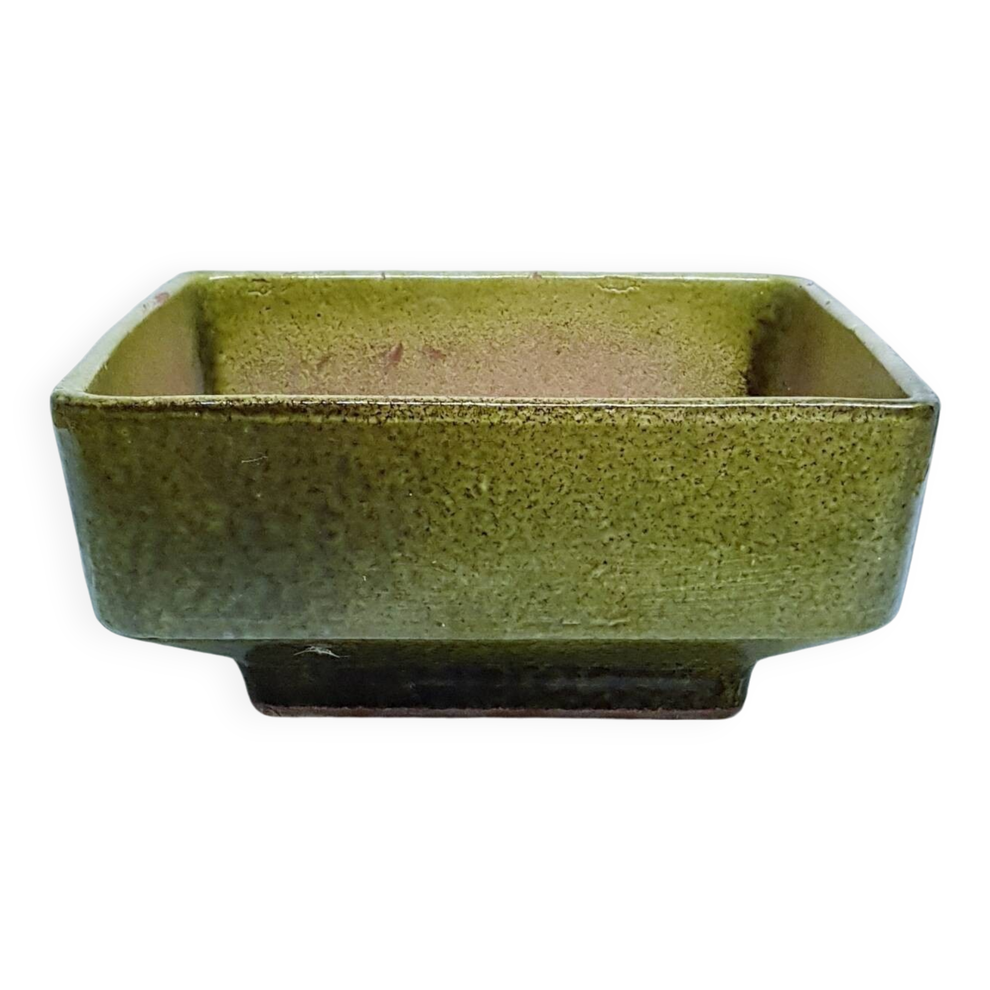 Jardinière carrée vert olive, Allemagne de l'Ouest