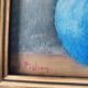 Oil on panel bouquet of flowers framed and signed