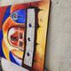 Large contemporary abstract painting signed Beyond Knowledge... the Universe