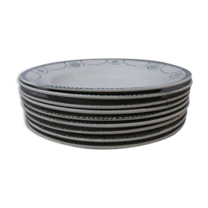 ensemble de 9 assiettes - fer