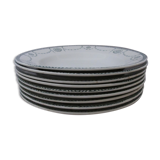Set of 9 hollow plates in Iron Earth of Lunéville, Bonaparte model