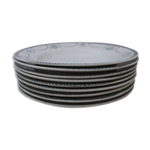Set of 9 hollow plates in Iron Earth of Lunéville, Bonaparte model