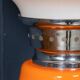 Vintage 20thc italian white & orange glass table lamp c.1970