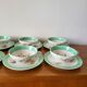 Ensemble de 8 tasses à thé ou café en porcelaine de Limoges