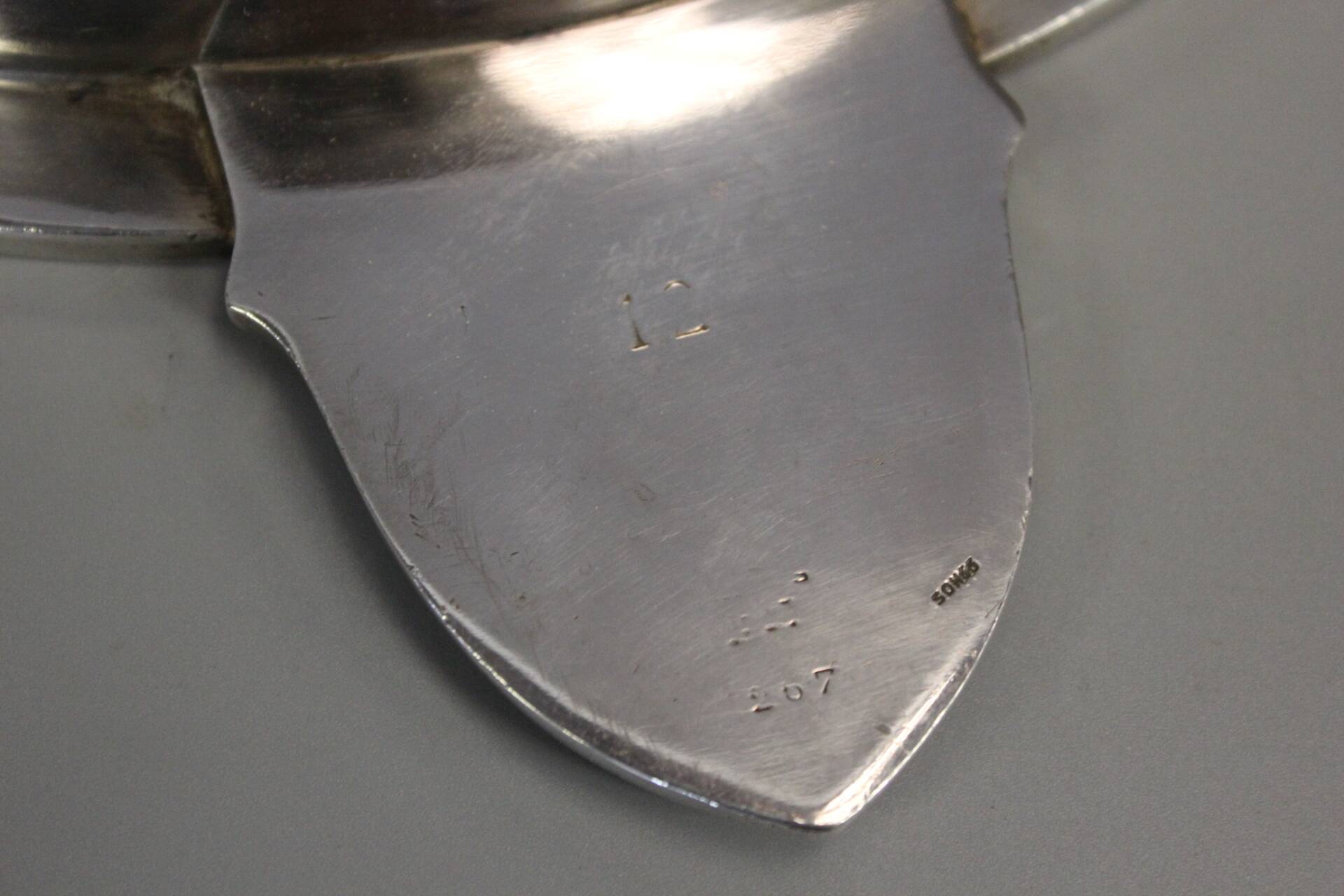 Silver-plated soup tureen with marine anchor design