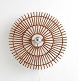 Rattan cane wall lamp