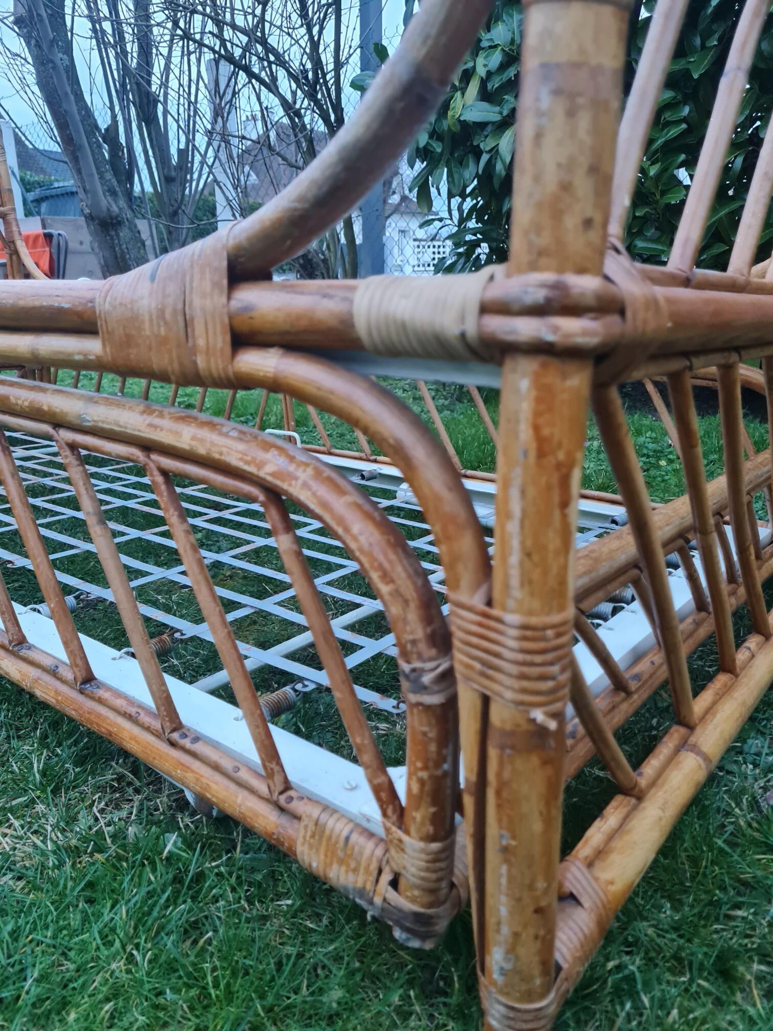 Rattan bed 1960