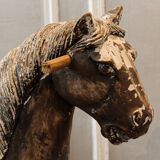 Wooden rocking horse, 19th century