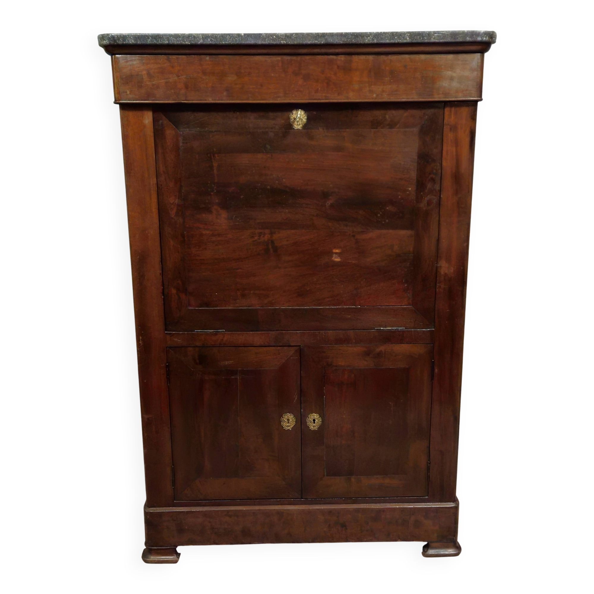 Secretary from the Restoration / Louis Philippe period, 19th century, in mahogany.
