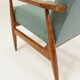 Vintage eucalyptus green armchair, modern design