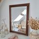 Miroir rectangle doré et bois