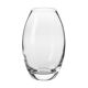 Contemporary elliptical colorless crystal vase by Krosno-Glassware