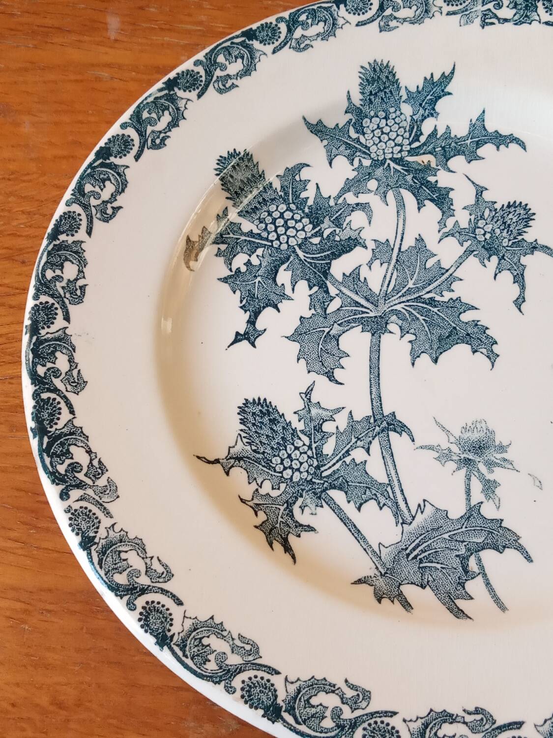 Six LG "Righi" iron earthenware plates