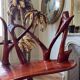 Rosewood bench, Italian work from the 1970s.