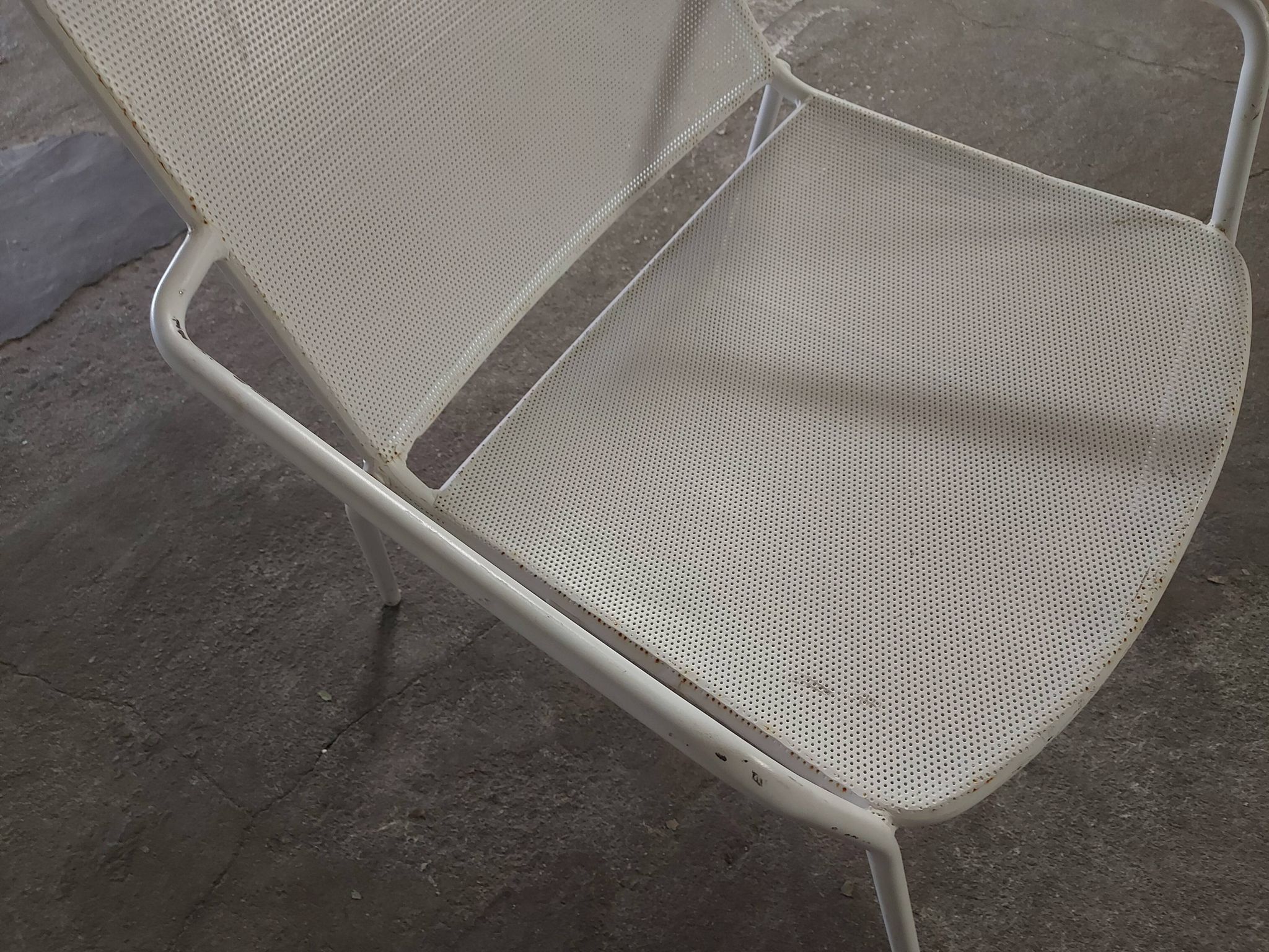 Fauteuil en métal de jardin vintage