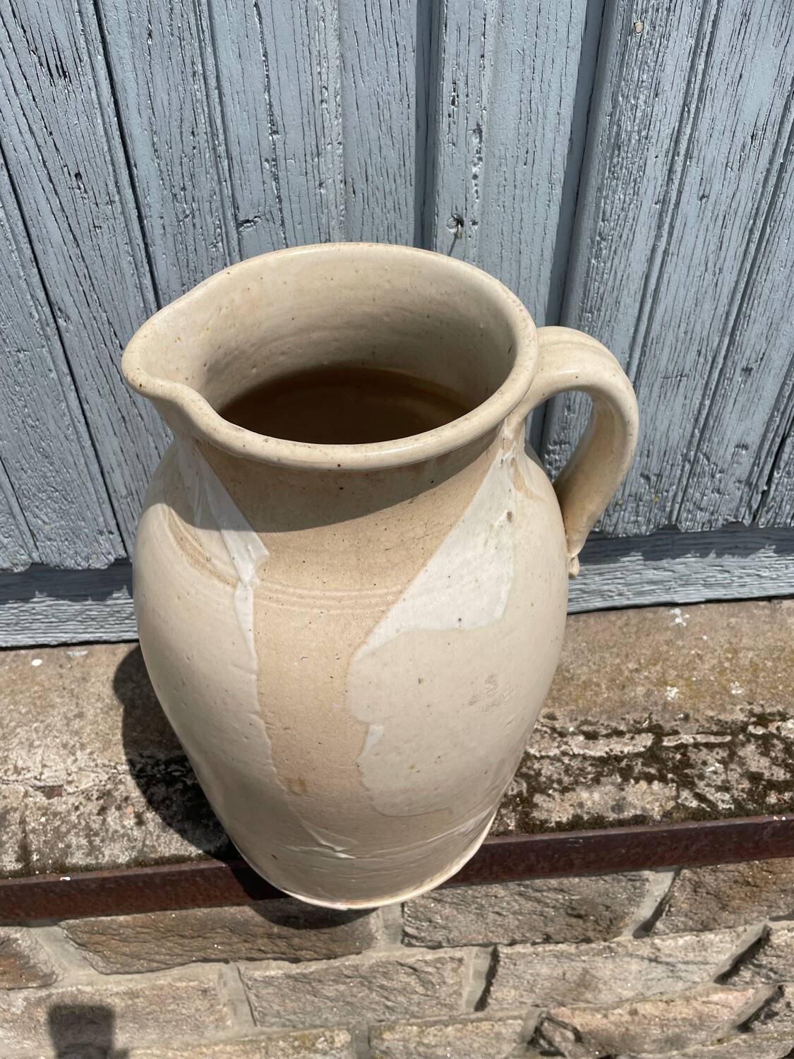 Large glazed stoneware jug jar