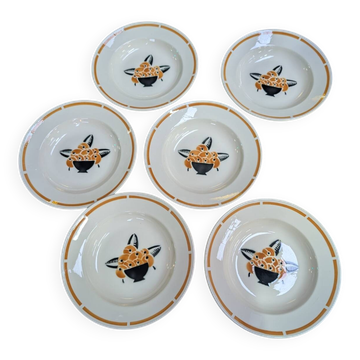 Badonviller "jade" soup plates