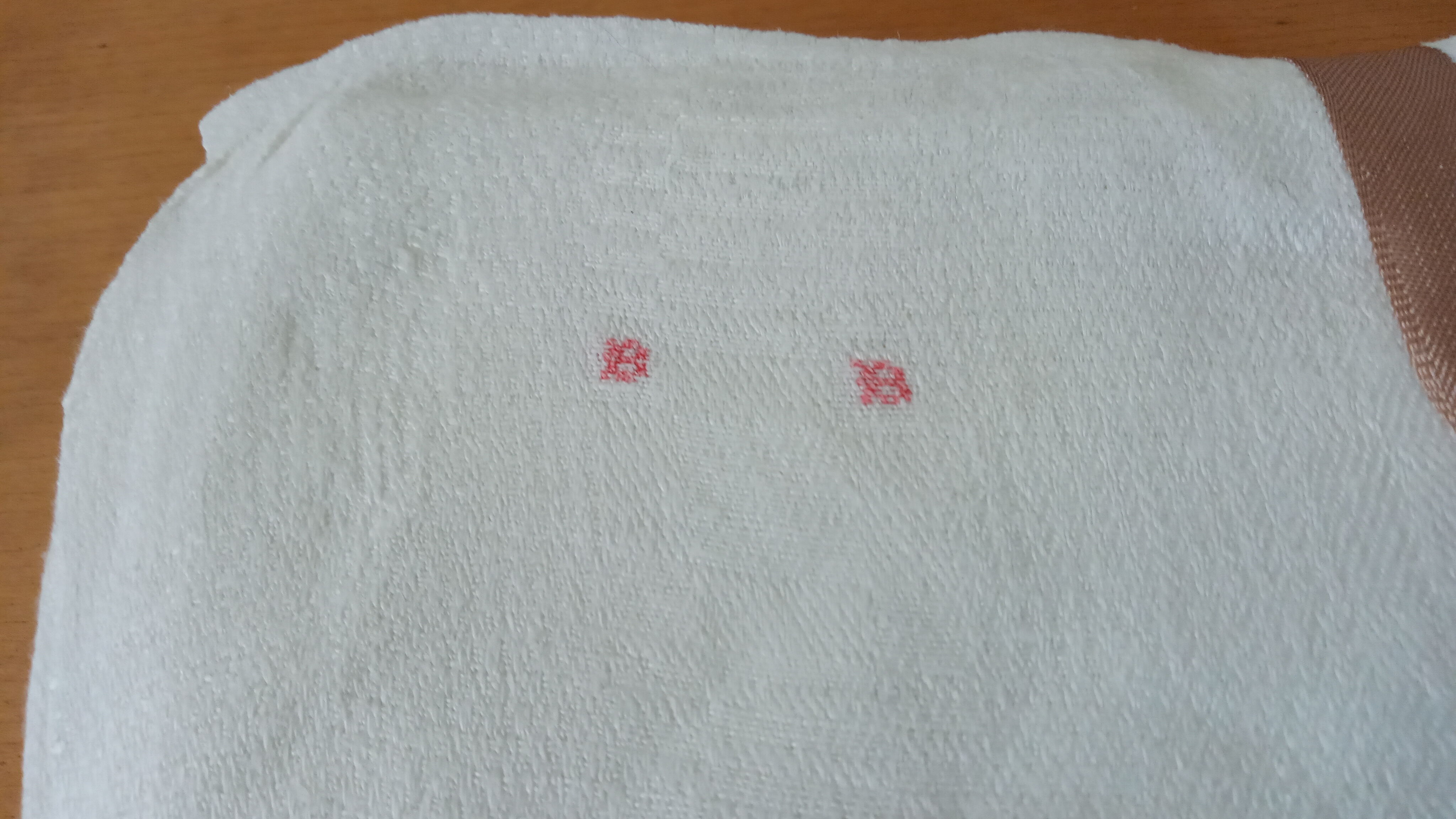 Six old damask napkins