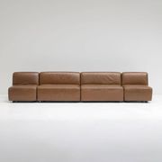 Canapé en cuir modulaire, fabriqué par Durlet, Belgique, années 1970.