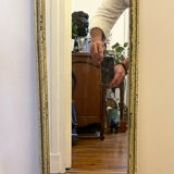 Miroir en bois peint sculpté