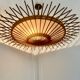 Grand lustre en rotin années 60