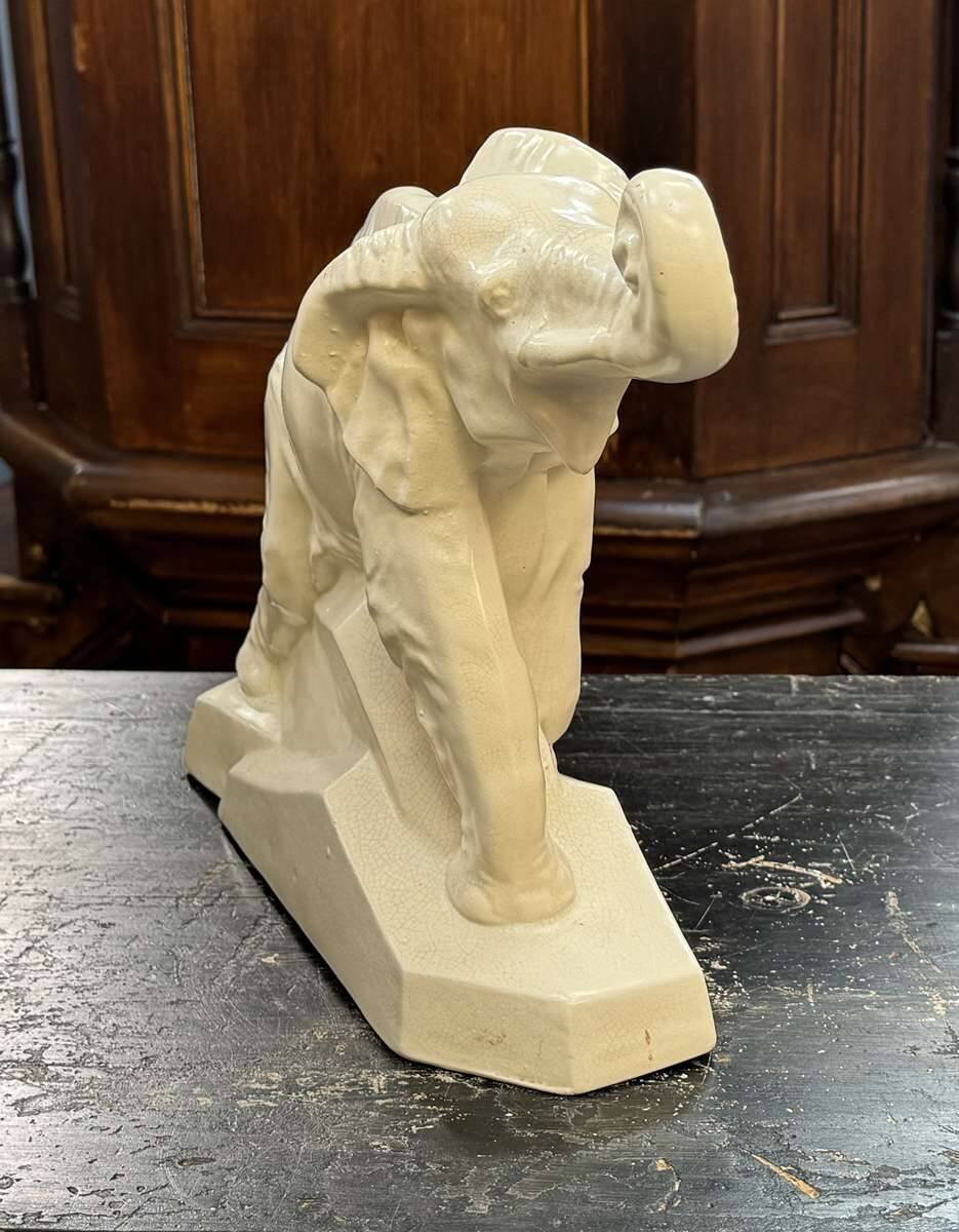 Large Art Deco ceramic elephant - Dolly made by Le Jan