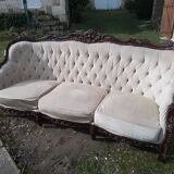 Banquette 3 places style Baroque Rococo