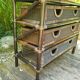 Commode en bambou et rotin