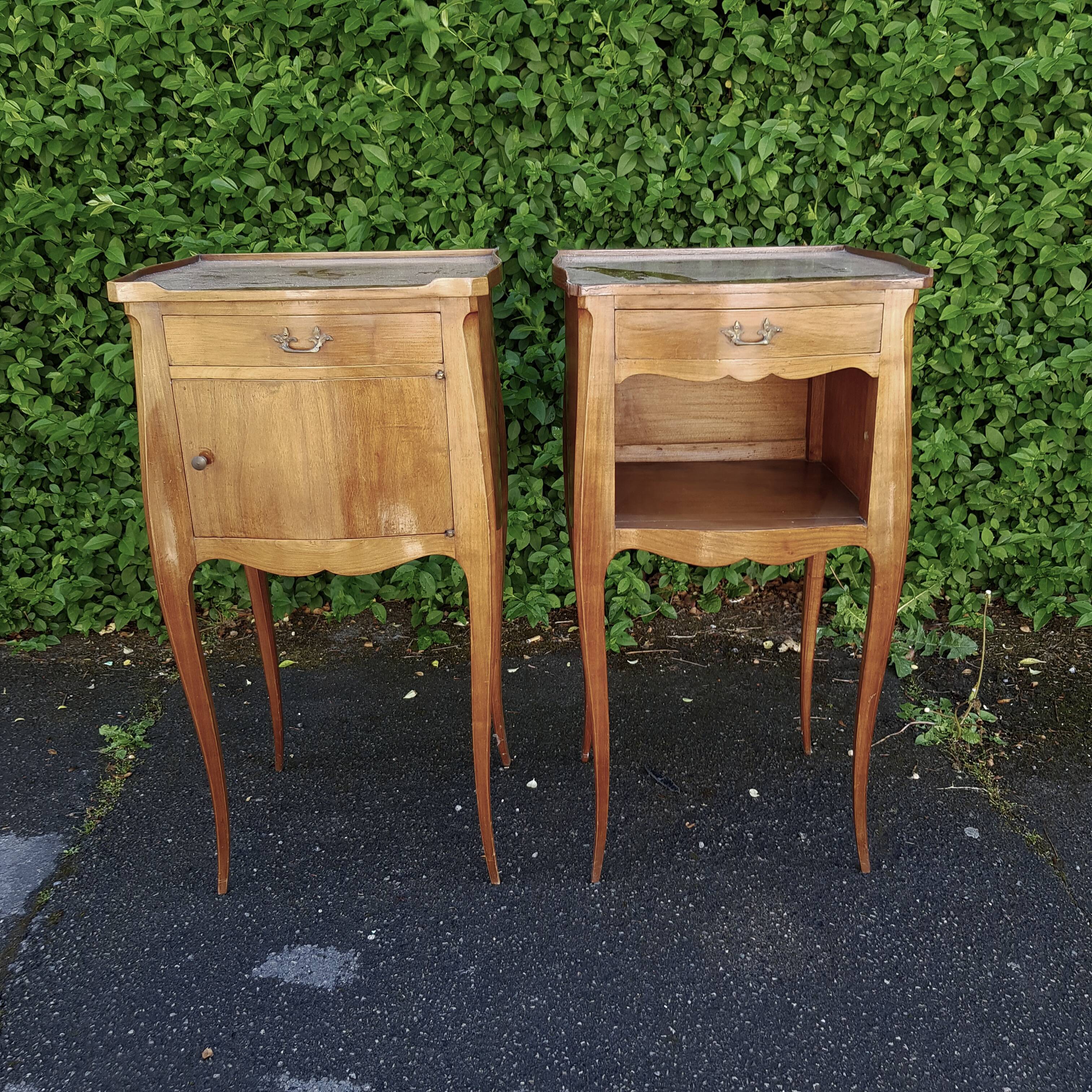 Pair of Louis XV style bedside tables