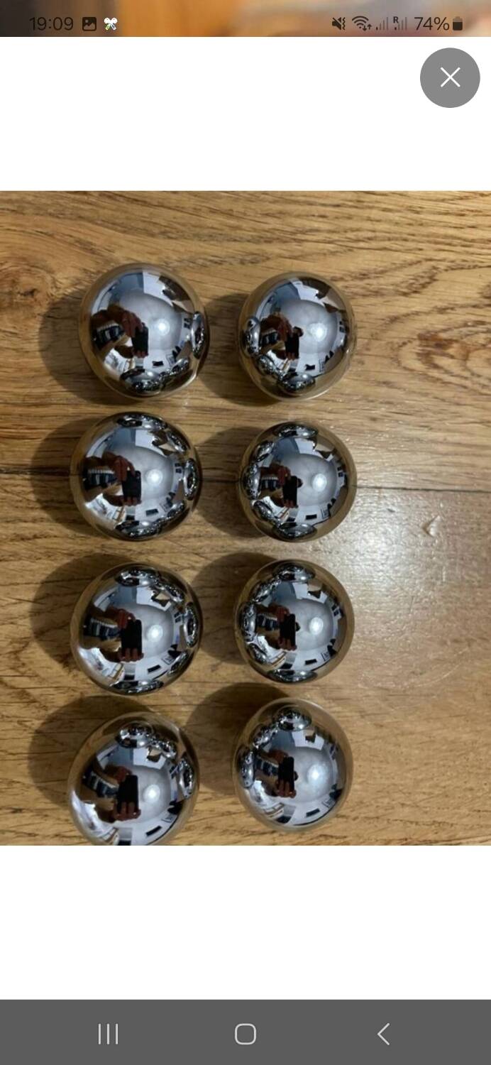8 chrome brass furniture knobs