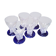 Lot de 6 verres pied bleu