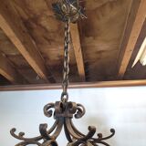 Old wrought iron chandelier