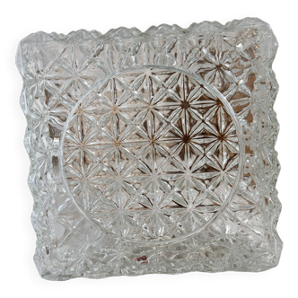 Plafonnier applique murale minimaliste industriel carré verre transparent