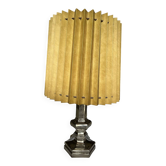 Vintage brushed stainless steel table lamp