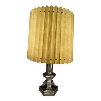 Vintage brushed stainless steel table lamp
