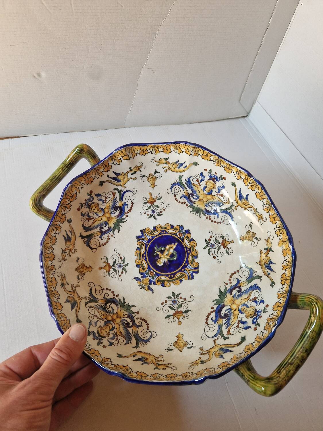 Old ceramic cup / salad bowl signed gien 1900